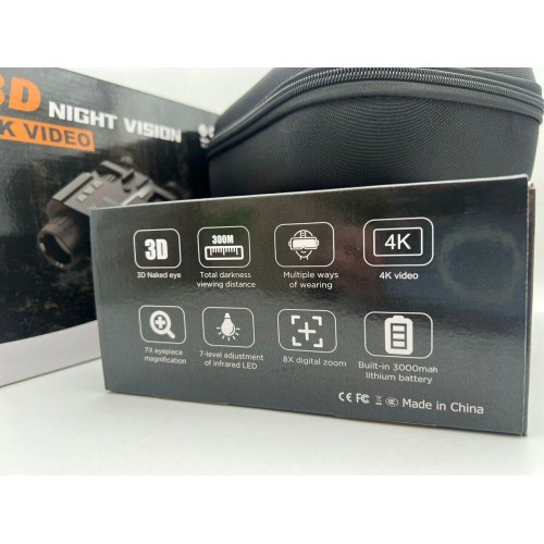 Бинокль ночного видения 3D NIGHT VISION / 4K VIDEO  (с креплением на голову)  в Уфе