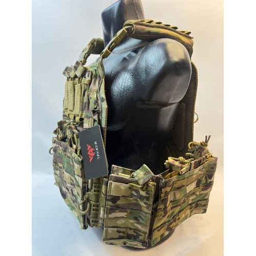 Жилет (плитник быстросъёмный YAKEDA original /разгрузка)2 с подсумками на спине в Уфе