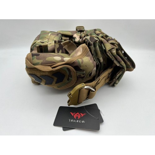 Пояс разгрузочный YAKEDA тактический с подсумками в Уфе