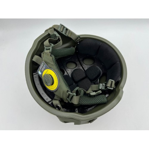 Кевларовый тактический баллистический композитный шлем ACH MICH NIJ IIIA Ops-Core (цвет «олива») / Бр2 класс защиты / с защитой ушей и системой регулировки Венди в Уфе