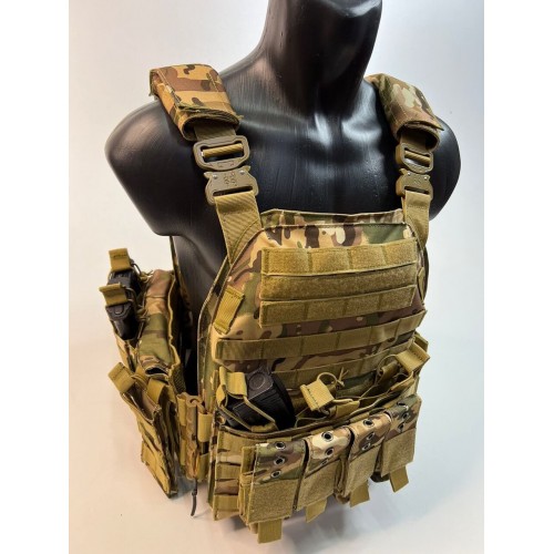 Жилет (плитник быстросъёмный/разгрузка) с возможностью установки боковых плит или боковых баллистических пакетов в Уфе