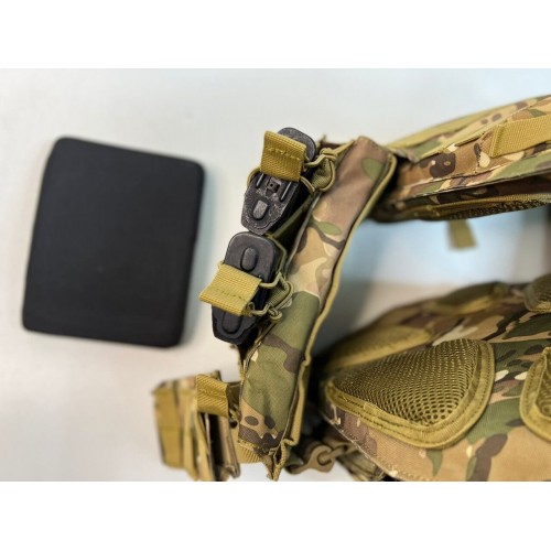 Жилет (плитник быстросъёмный/разгрузка) с возможностью установки боковых плит или боковых баллистических пакетов в Уфе