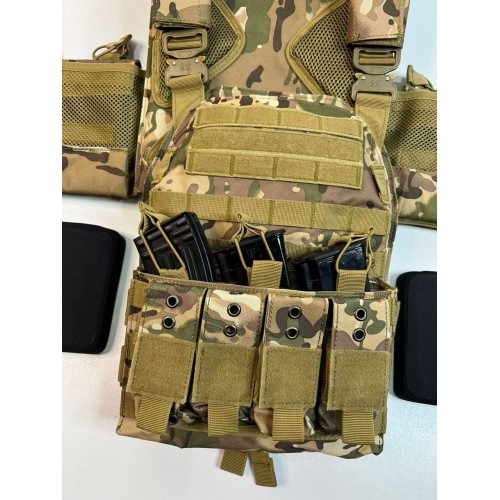 Жилет (плитник быстросъёмный/разгрузка) с возможностью установки боковых плит или боковых баллистических пакетов в Уфе